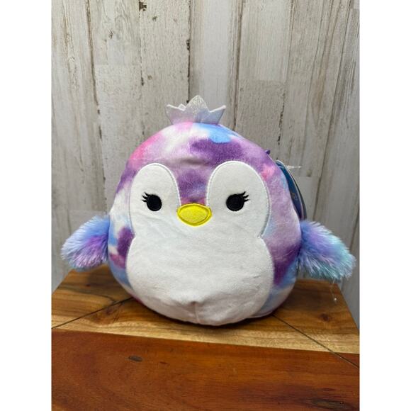 NWT Squishmallow Louisa the Penguin 10" Tie Dye Plush Toy Multicolor - Picture 1 of 6